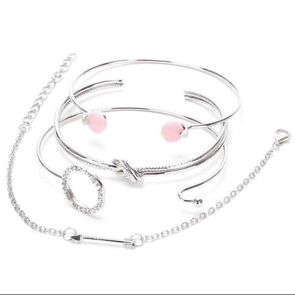 NEW!๐๐๐SILVERY PINK BRACELET BUNDLE OF 4!๐๐๐ - Picture 4 of 8